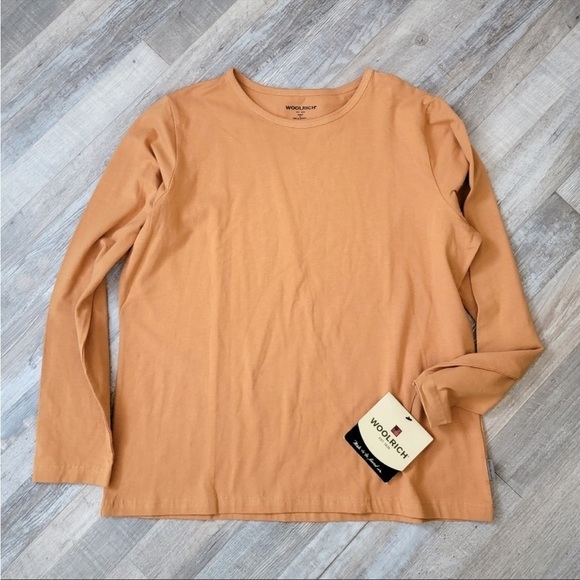 Woolrich Tops - Woolrich Kalista Marigold Long Sleeve Cotton Blend Tee Womens Size XL NWT